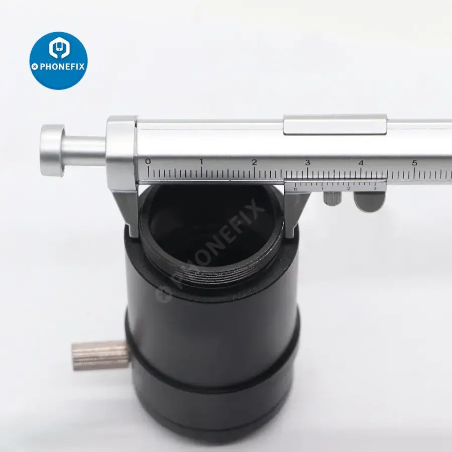 Black Vernier Caliper Ballpoint Pen by PHONEFIX featuring gel ink, roller ball tip, and universal hand tool-inspired design.