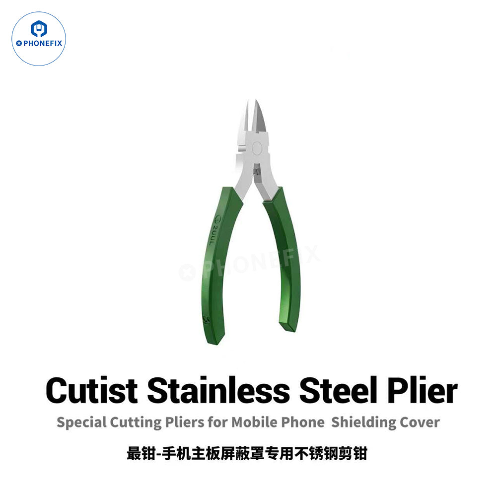PhoneFix 2UUL CT01 stainless steel cutting pliers for phone repair, universal hand tool with ergonomic grip for precise cuts.