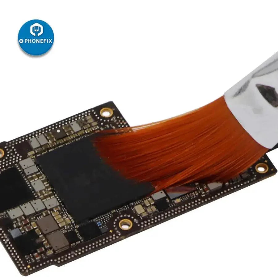 PHONEFIX 45-degree bevel mobile PCB cleaning brush with wooden handle, ideal for precise electronic repairs and cleaning.