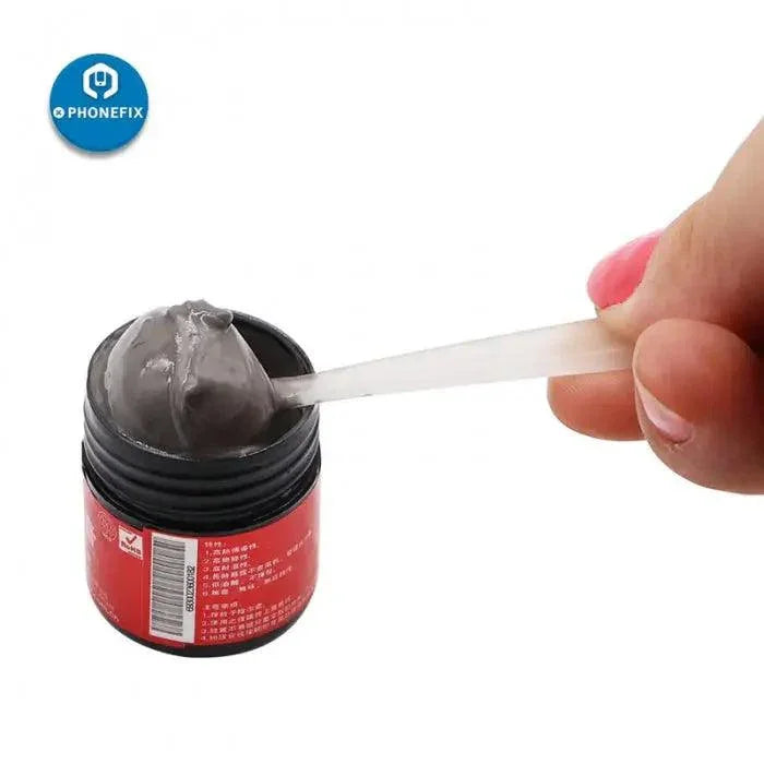 Ensemble de 5 couteaux grattoirs en plastique pour le mélange de pâte à souder, idéal pour la réparation de soudures BGA, de la collection d'outils à main universels PHONEFIX.
