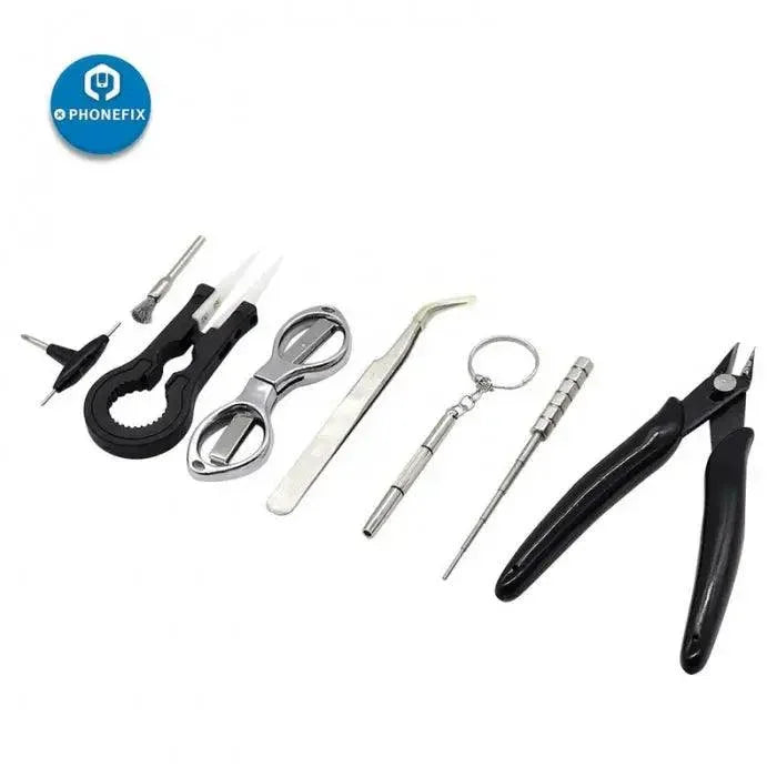 PHONEFIX 8-in-1 multi-function disassembly tool for electronic cigarettes and DIY repair, featuring versatile hand tools for electronics.