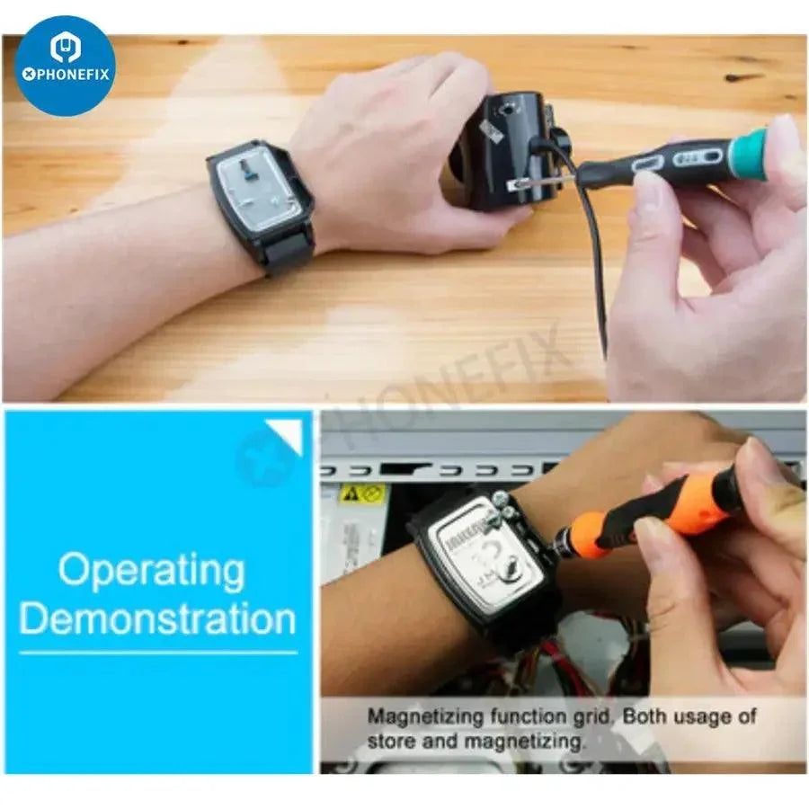 PHONEFIX JM-X4 Components Organization Bracelet Screw Absorption Tool, universal hand tool for secure screw handling and organization