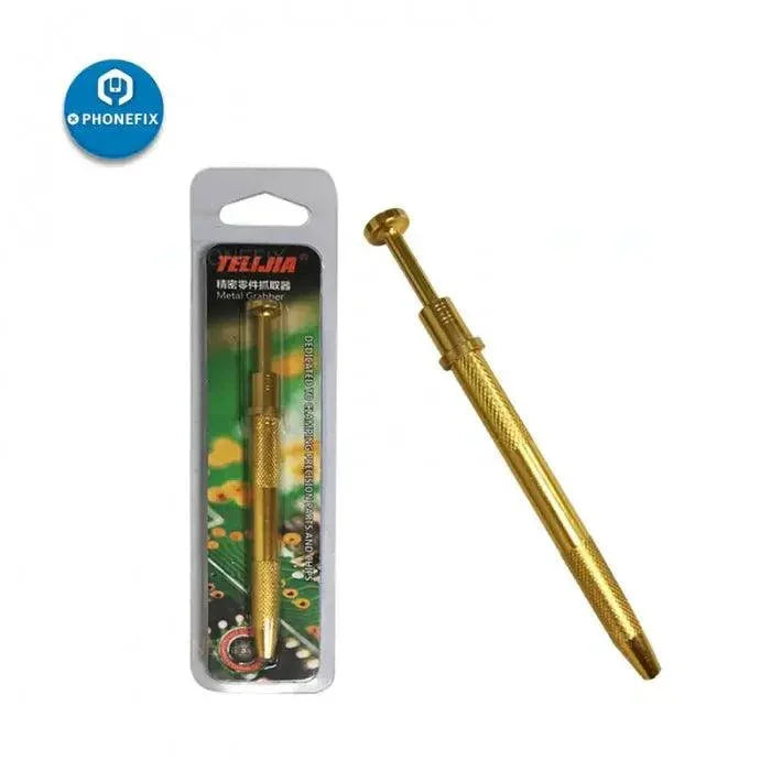 PHONEFIX four-claw IC chip pick-up tool for small parts, universal hand tool for precise electronic component handling.