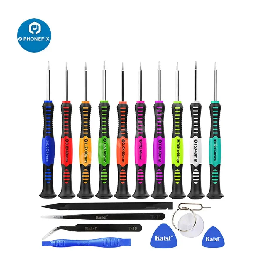 PHONEFIX professional screwdrivers kit with opening pry tools for phone and tablet repair, universal hand tools for electronic device repair