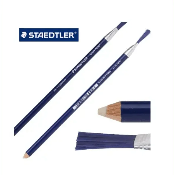 Crayon en caoutchouc Staedtler Mars Rasor avec gomme dure et brosse, outil manuel universel pour les tâches de gommage et de nettoyage précises.