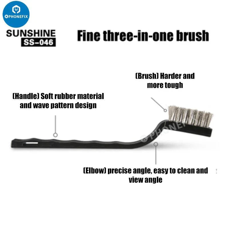 PHONEFIX Sunshine SS-046 3-in-1 phone IC cleaning brush repair toolkit with versatile hand tools for electronic device maintenance.