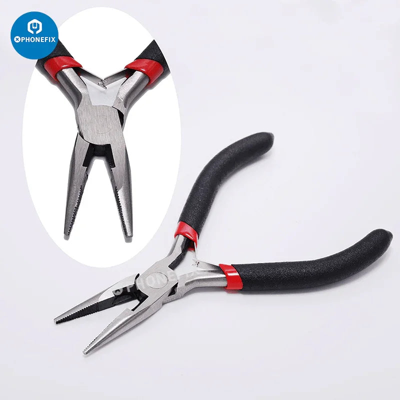 PhoneFix handmade pliers kit with universal jewelry repair tools and craft pliers, ideal for jewelry making and ornament crafting.