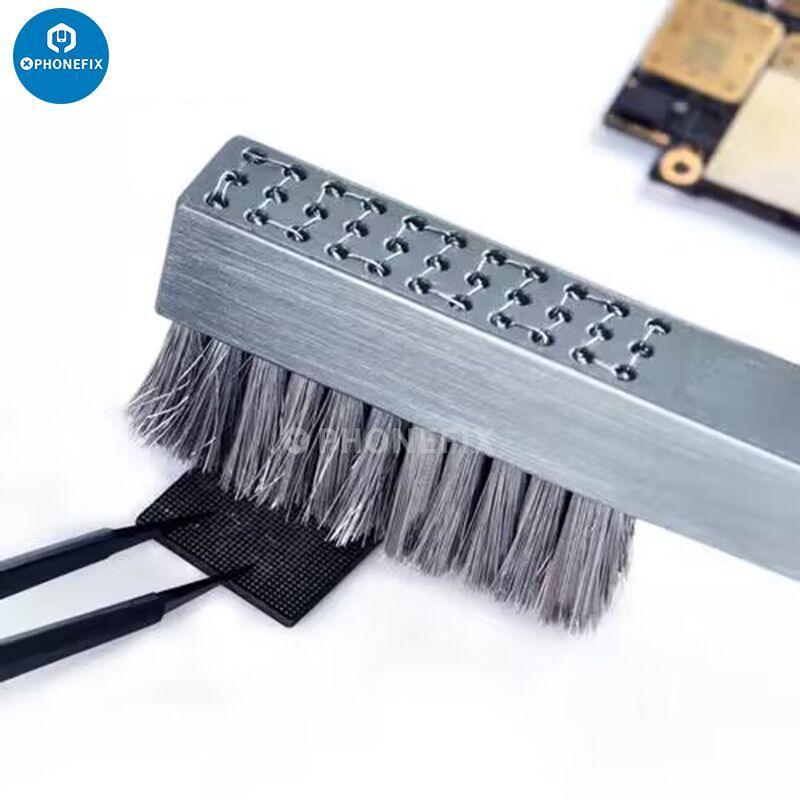 Qianli iBrush Premier Steel Brush for solder residue and glue removal, universal hand tool for electronics repair by PHONEFIX