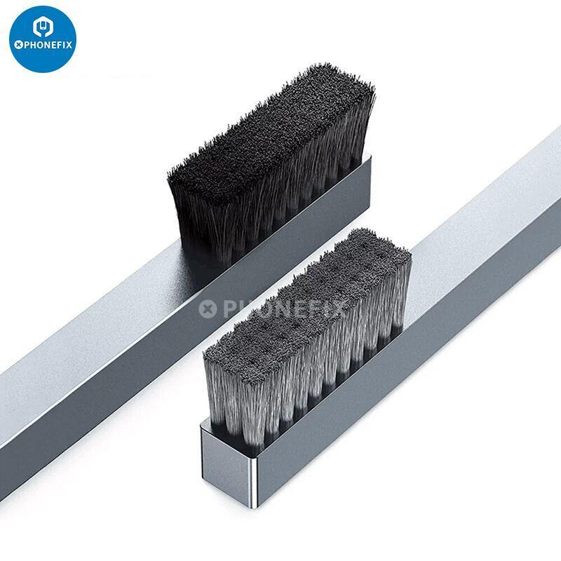 Qianli iBrush Premier Steel Brush for solder residue and glue removal, handheld tool for electronics repair by PHONEFIX.