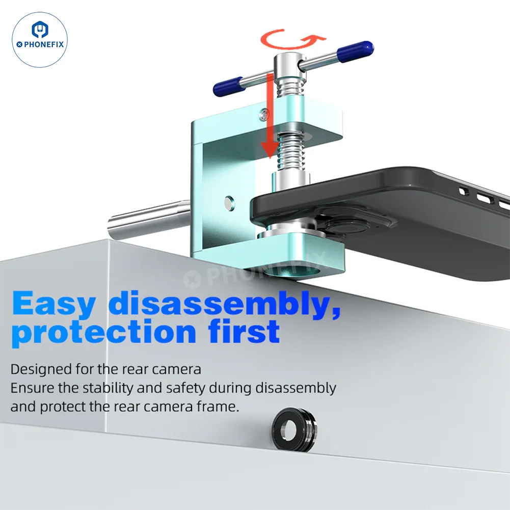 PhoneFix JTX CK9 iX73 rear camera frame remover tool for iPhone X to Pro Max, designed for precise camera frame removal.