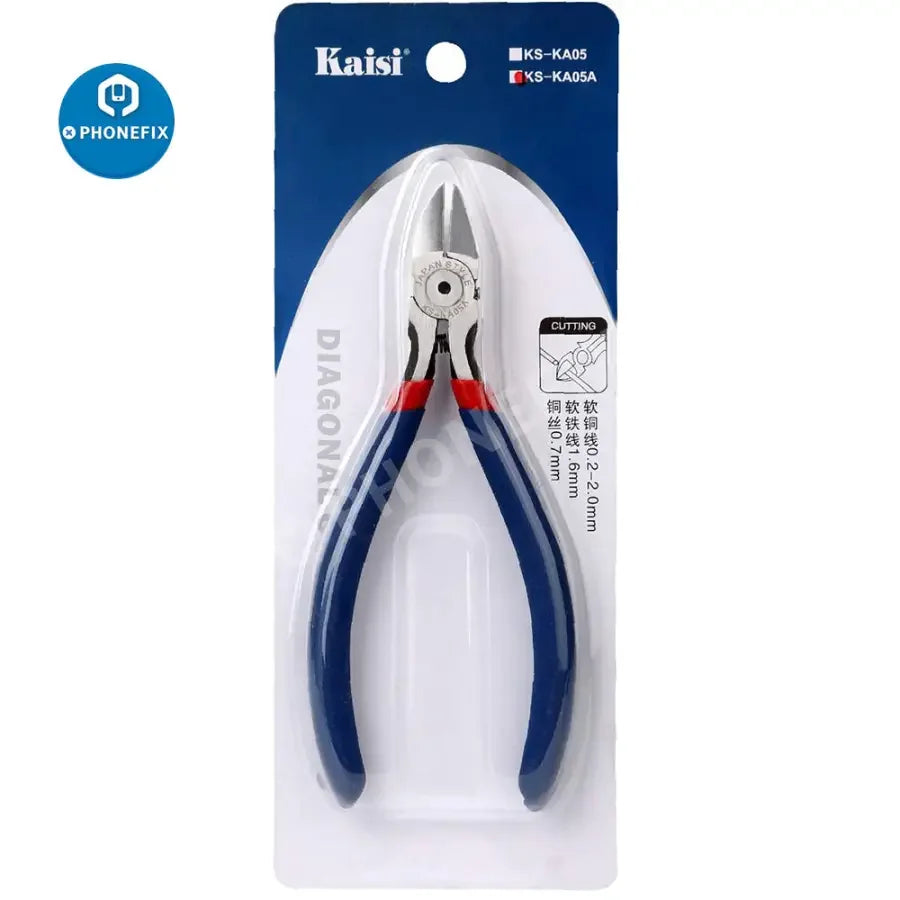 PhoneFix precision diagonal cutters for phone repair, universal hand tools with top cutter pliers for precise wire trimming.