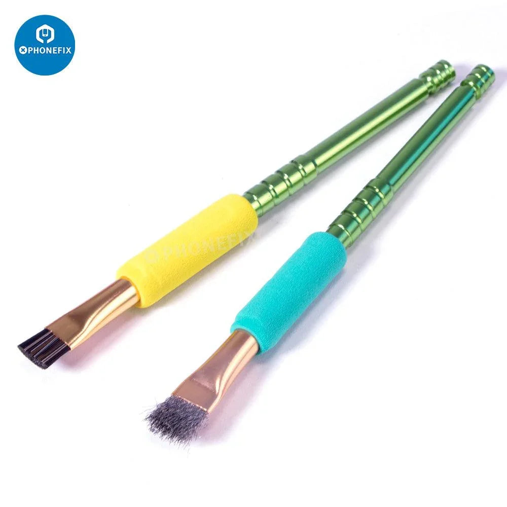 Deux brosses latérales en acier MiJing IC Pad Cleaning de PHONEFIX, outils manuels universels pour le nettoyage des appareils électroniques.