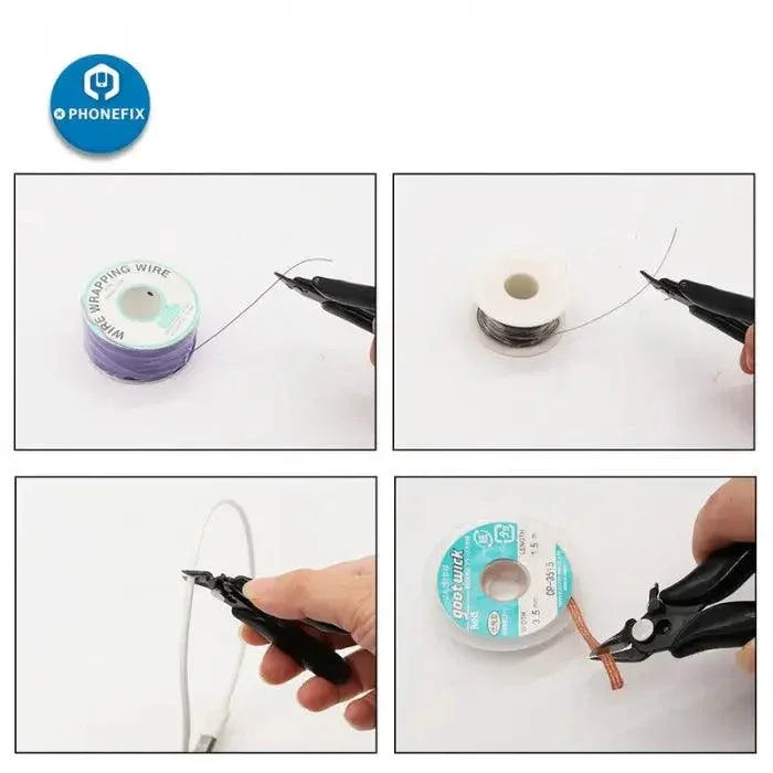 Pince coupante diagonale en acier inoxydable de PHONEFIX, outil manuel universel pour couper les fils et effectuer des pincements à ras, idéal pour les réparations de téléphones.