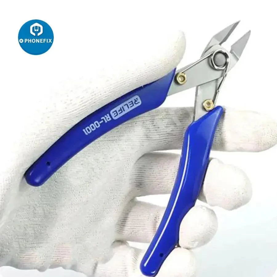 PhoneFix RL-0001 Precision Diagonal Plier with long nose for cutting cables, ideal for detailed manual tasks in universal hand tools.