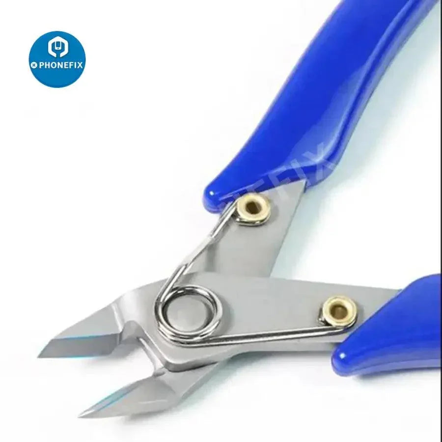 PhoneFix RL-0001 precision diagonal plier with long nose, manual cable cutter, universal hand tool for electronics and wiring tasks.