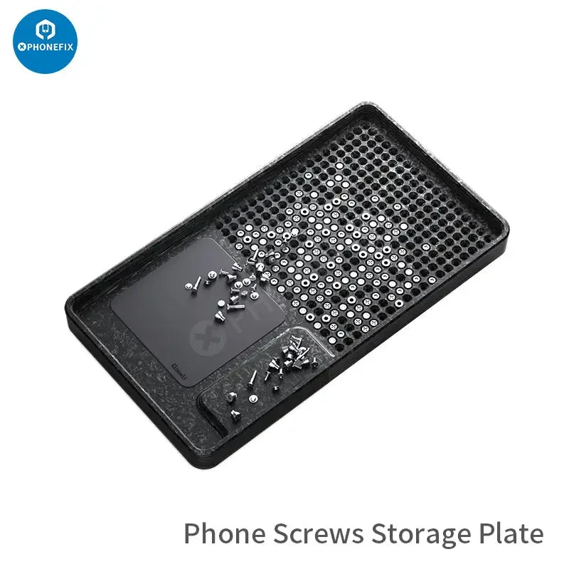 PHONEFIX Qianli Magnetic Phone Screws Storage Plate Tray for phone repair, universal hand tool for organizing small screws.