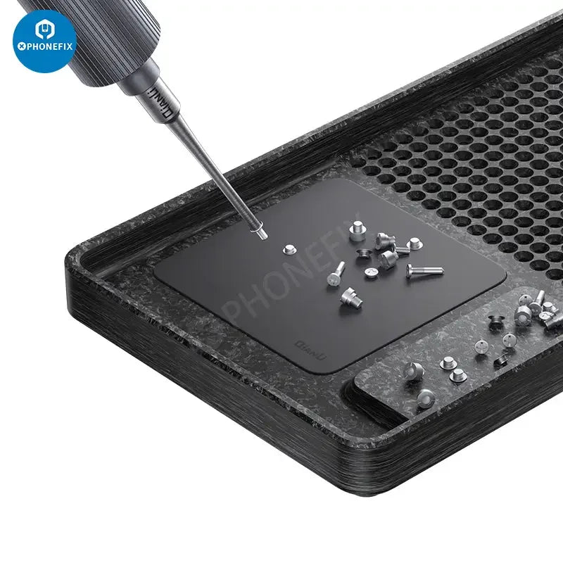 PHONEFIX Qianli magnetic phone screws storage plate tray for phone repair, universal hand tool for organizing small screws.