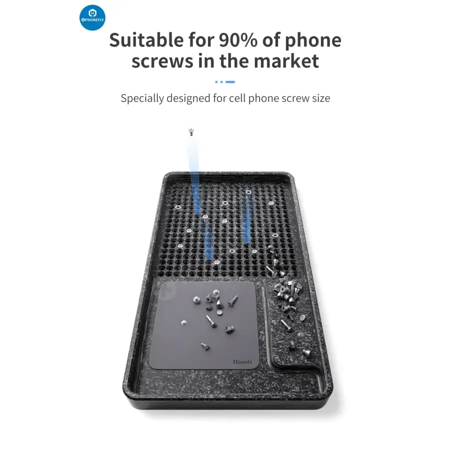 PHONEFIX Qianli magnetic phone screws storage plate tray, universal hand tool for phone repair, keeps screws organized during repairs.