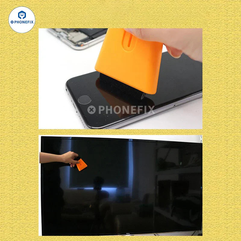 PhoneFix double-ended retractable cleaning brush with soft dusting and keyboard cleaning tools, designed for electronic device maintenance.
