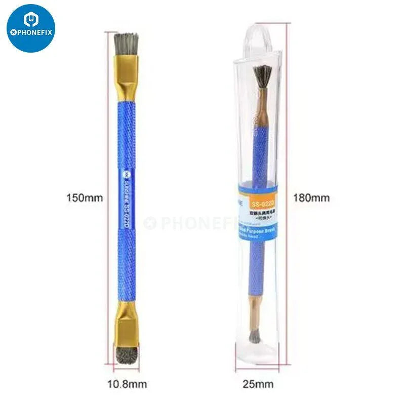 PhoneFix Sunshine SS-022B anti-static cleaning brush for phone PCB repair, a universal hand tool for electronic cleaning.