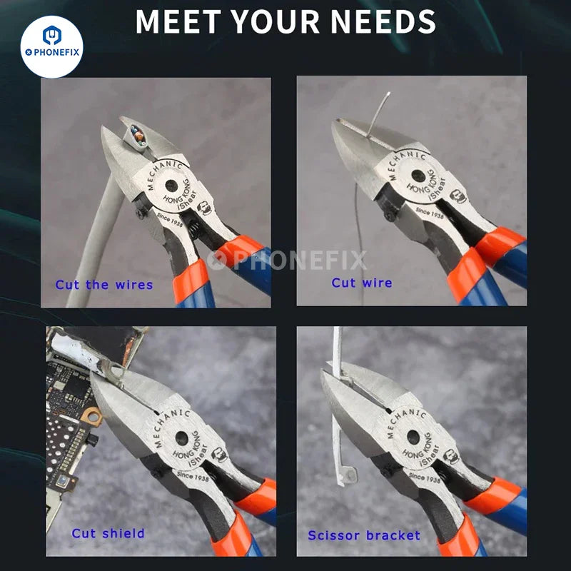 PhoneFix 5-inch multifunction diagonal pliers from the mechanic series, versatile hand tool for cutting and gripping tasks.
