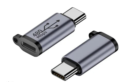 PhoneFIX USB Type-C female to micro USB male lighting adapter for smartphones and devices, compact and portable design.