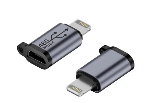 Mini Type-C female to male USB phone adapter by PHONEFIX, compact lighting USB adapter for smartphones and devices.