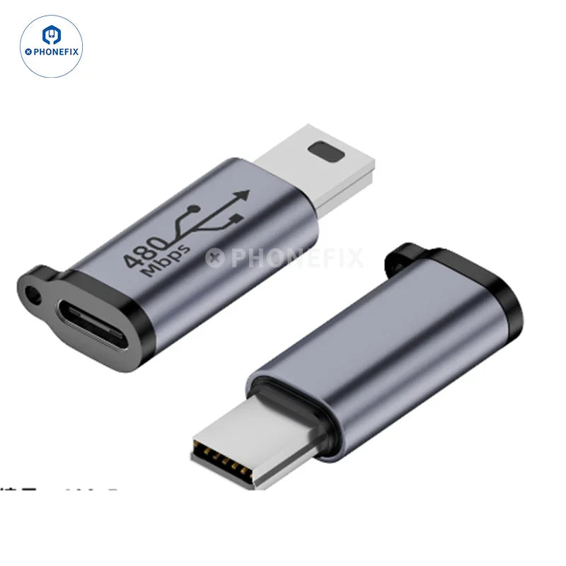 PHONEFIX MINI Type-C female to USB micro male lighting phone adapter for connecting devices with Type-C and Lightning ports