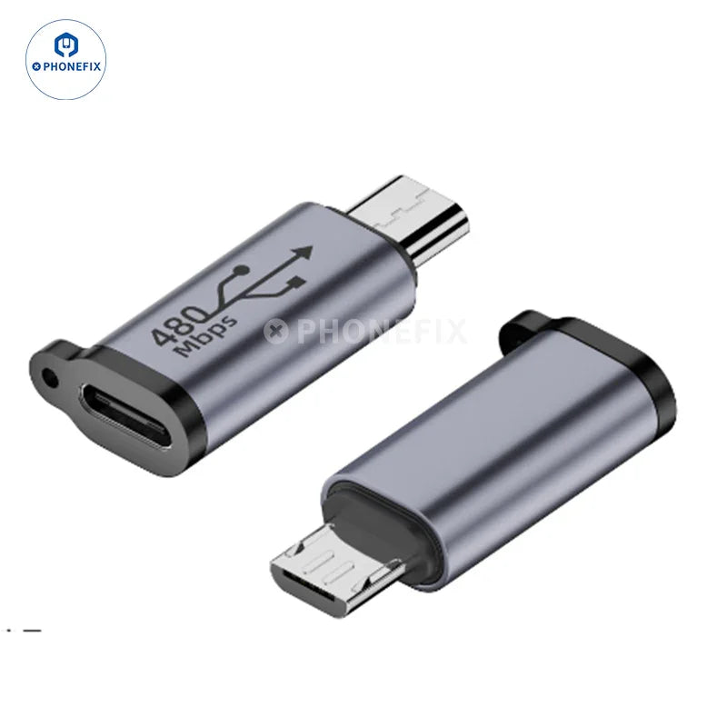 PHONEFIX MINI Type-C female to male USB adapter for phone charging and data transfer, compact and lightweight design.