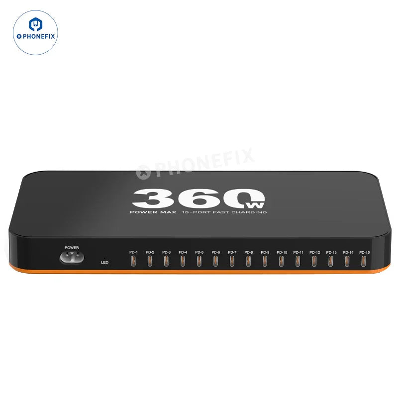 WLX-815C 360W 15 USB-C Ports PD Fast Charging Station