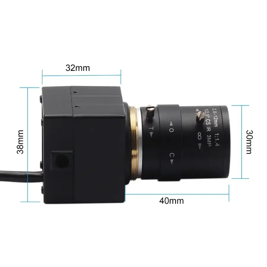 PHONEFIX 1080P vari-focal USB webcam with industrial-grade design, suitable for professional video conferencing and surveillance.