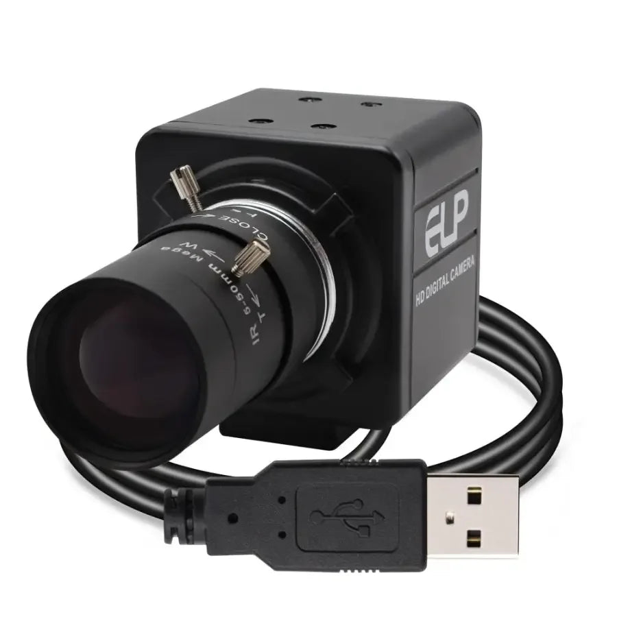 PHONEFIX 4K high-speed USB webcam with varifocal lens, HD resolution, ideal for video calls and streaming.