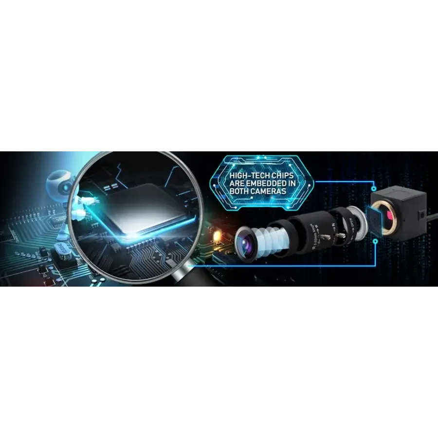 PHONEFIX 8MP USB webcam with varifocal lens, high-speed industrial camera for machine vision, suitable for industrial and technical use