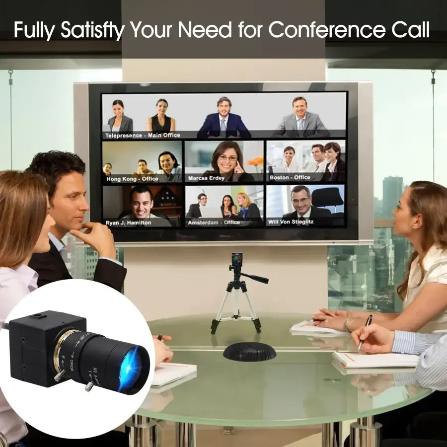 PHONEFIX 8MP USB HDMI Webcam for industrial use, high-resolution video camera with USB connection, suitable for surveillance and video recording.