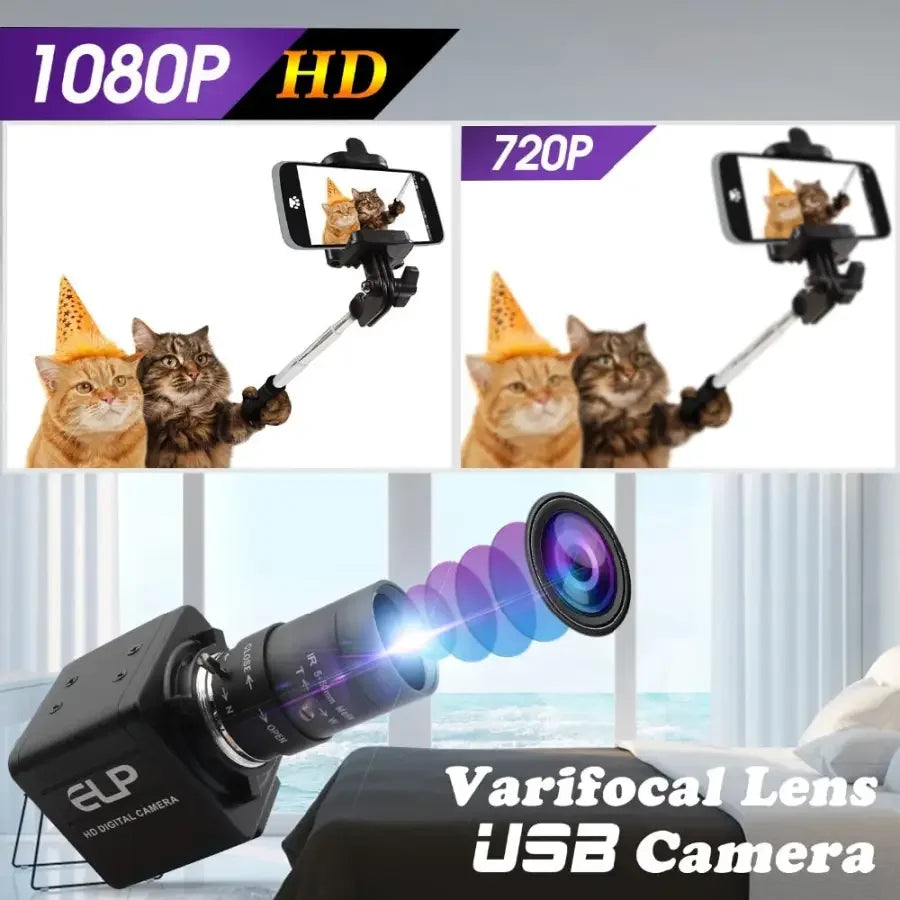 PHONEFIX 1080P HD USB PC webcam with 120fps for Skype video calls and recording, ideal for clear video conferencing and streaming.