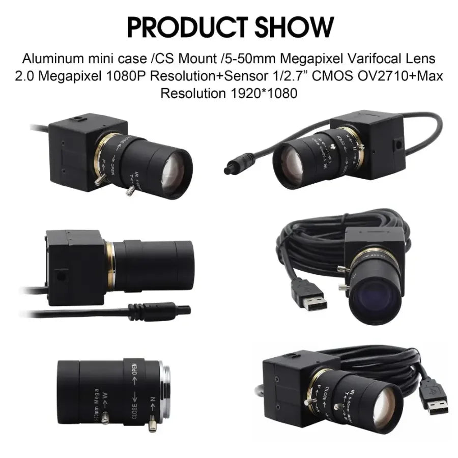 HD 1080P 100fps industrial USB webcam with CMOS sensor, high-speed video capture, for industrial or professional use by PHONEFIX