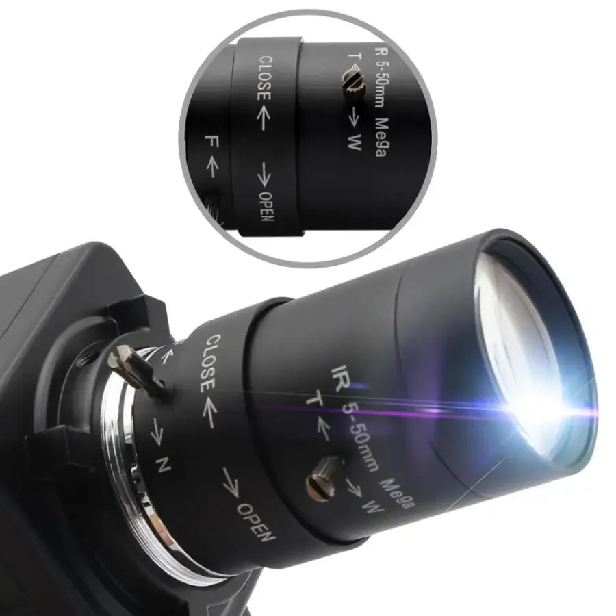 PHONEFIX USB HDMI webcam with CMOS sensor, 1080P HD resolution, high-speed video, and adjustable varifocal lens for clear video calls