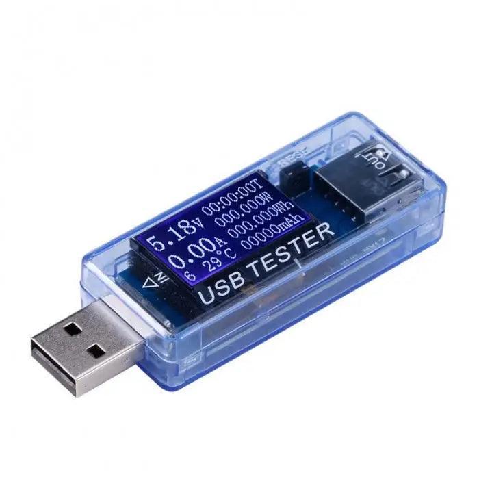 PhoneFix 3-in-1 USB tester shows current, voltage, and charge capacity on a digital display, designed for USB port testing and diagnostics.