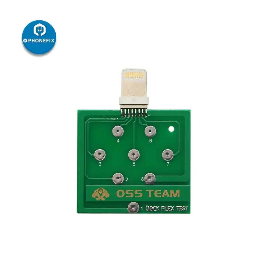 PhoneFix USB port tester with Micro USB U2 port, designed for testing iPhone U2 micro ports on the dock tail plug test board.