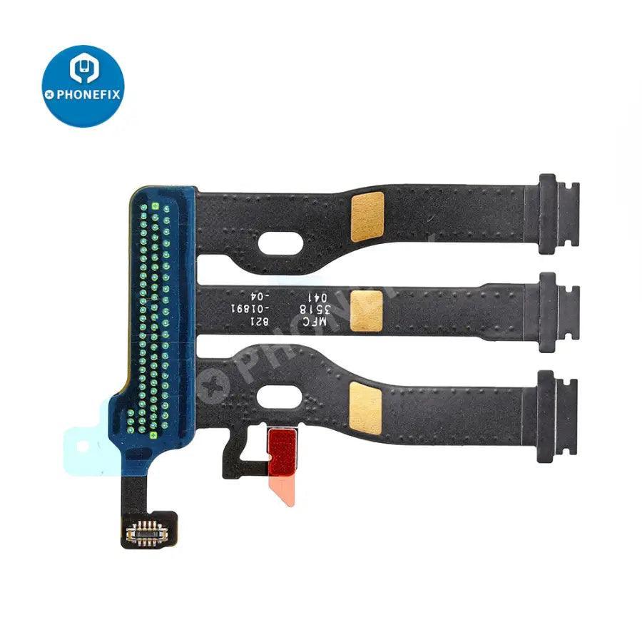 Apple Watch Series 4 40mm GPS + Cellular LCD flex connector replacement part by PHONEFIX, showing the flexible cable and connector.