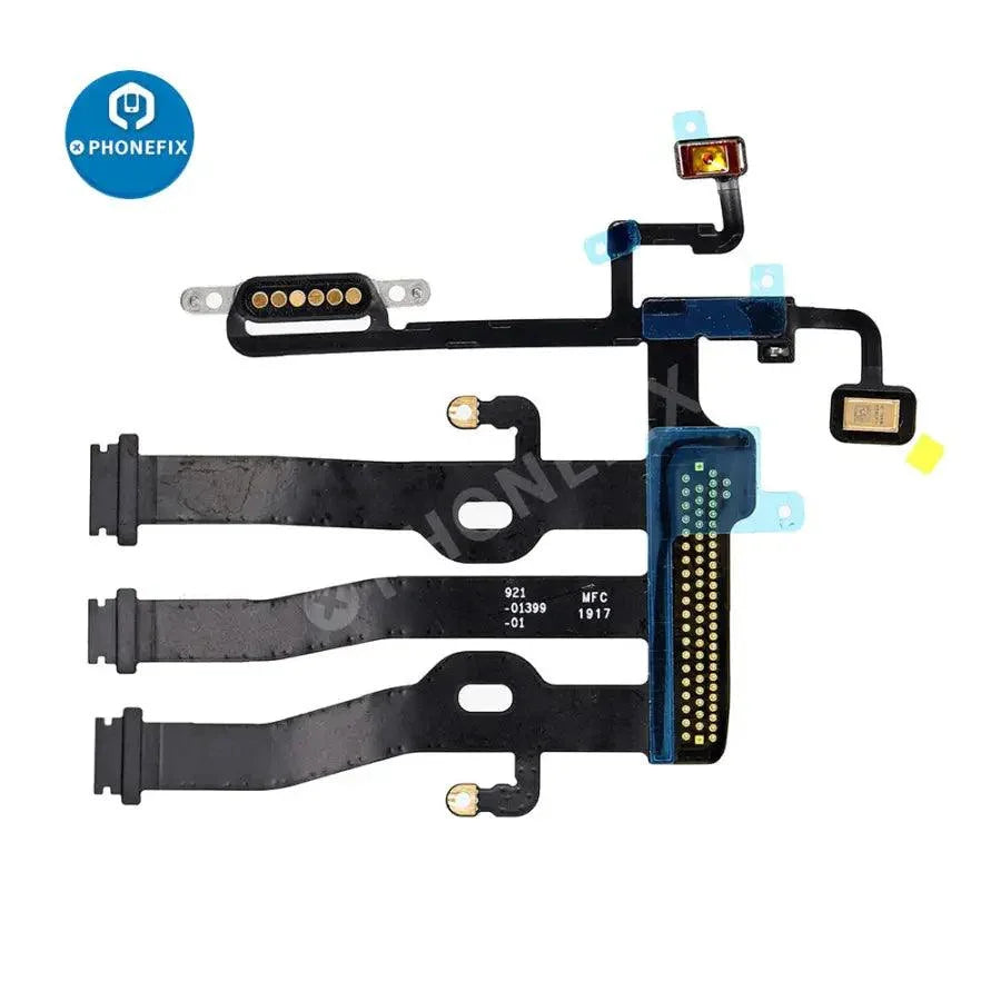 GPS LCD flex connector for Apple Watch Series 4 44mm, watch accessory by PHONEFIX, showing the flexible cable and connector on a white background.