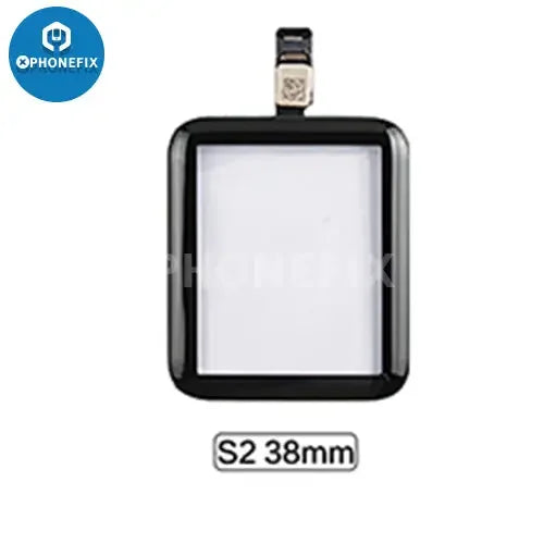 Apple Watch S1-S6 touch digitizer glass with OCA for 38-44mm, repair accessory from PHONEFIX for Apple smartwatch.