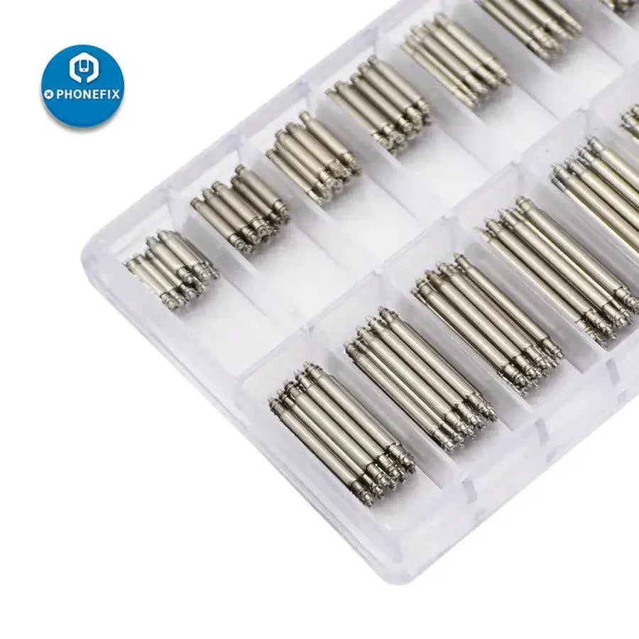 Juego de herramientas PHONEFIX para la reparación de relojes, que incluye pasadores de resorte de 8 a 25 mm, pasadores para eslabones de correas de reloj y herramientas para desmontar correas de reloj.