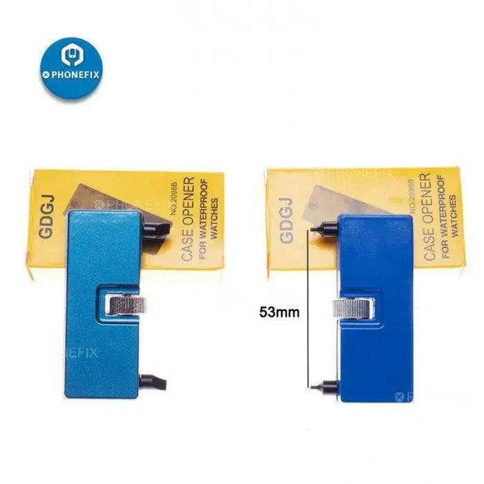PHONEFIX adjustable watch back case opener and screw wrench tool for watch repair, with ergonomic design and precision functionality.