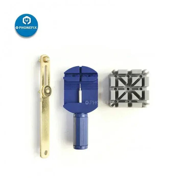 PHONEFIX 16-piece watch repair tool kit with entry-level watch opening and repair tools for watchmakers, ideal for watch repair tasks.