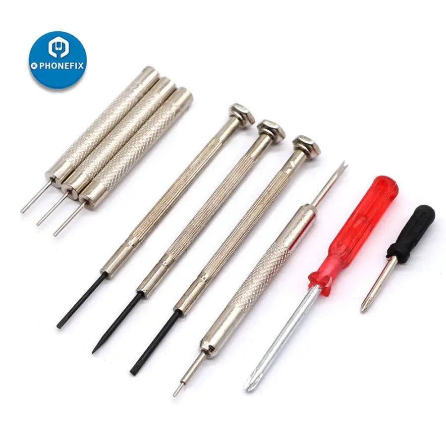 PHONEFIX 16-piece entry-level watch repair hand tool kit with watch opening tools for watchmakers and watch repair projects.