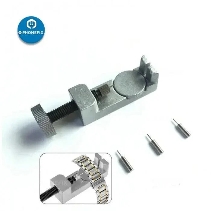 25-piece PHONEFIX watch strap link pin tools kit with spring bar for watch repair, includes various repair tools and accessories