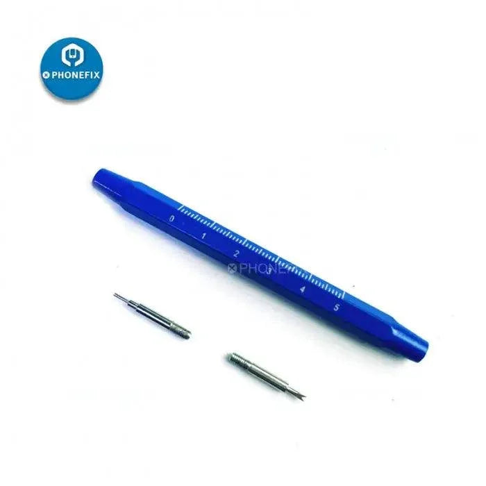 Phonefix double-end spring bar with scale for metal watch strap removal and repair, watch repair tools for precise strap adjustment.
