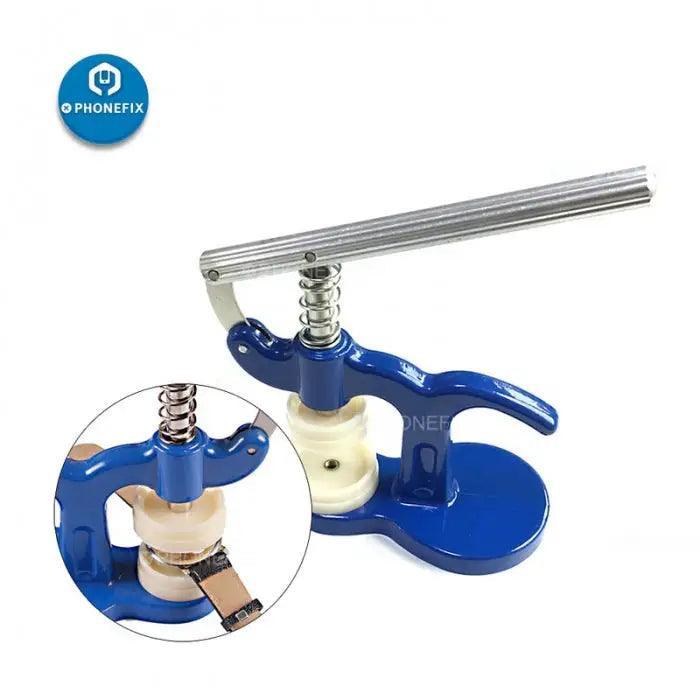 Juego de prensas PhoneFIX para relojeros, ideal para reparar tapas traseras de plástico y cristales de relojes, perfecto para herramientas de reparación de relojes.