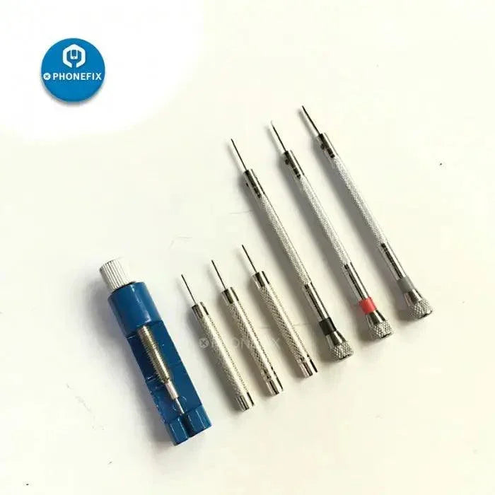 PhoneFix watch repair tools set with dust remover and cover opening tools, 150-piece kit for watch maintenance and cleaning.